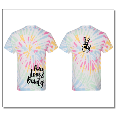 55th Anniversary T Shirt (Tie Dye) -  Peace & Love